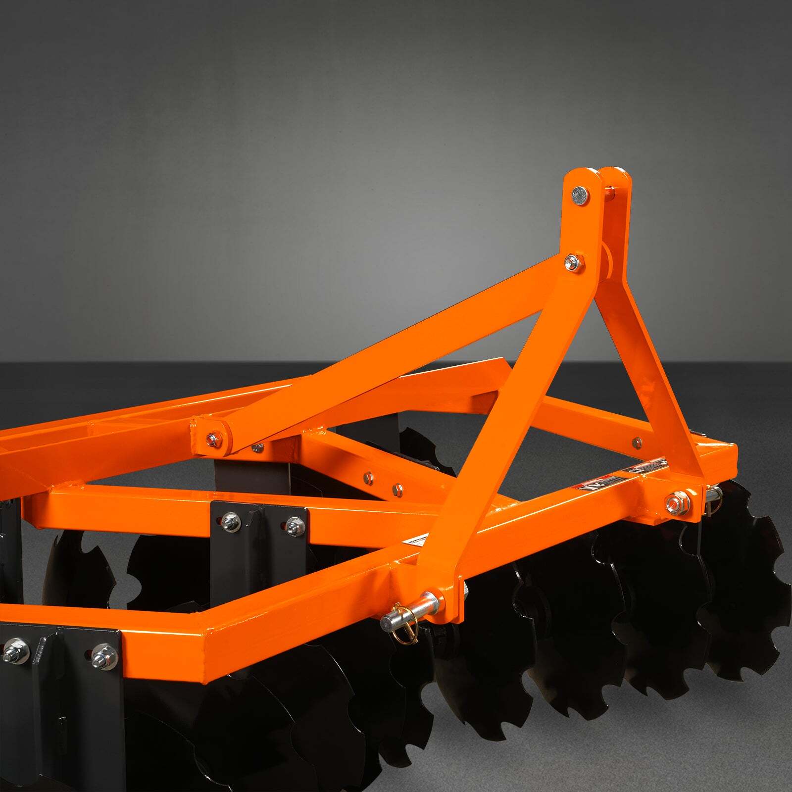 MechMaxx 3 Point Hitch 72" Notched Disc Harrow Plow Tractor Attachments, DH72