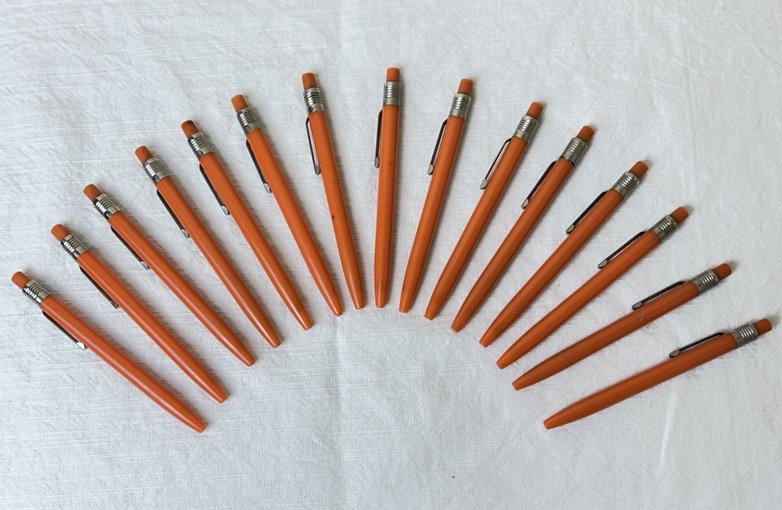 15 Scripto Mechanical Pencil Grease Crayon Orange US Government  Vintage