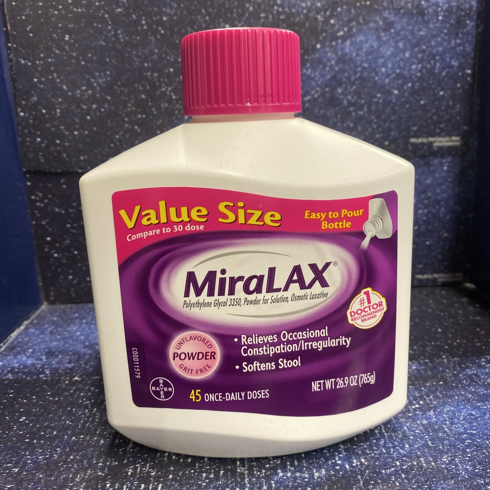 MiraLAX Laxative Powder 45 Days - 26.9 Oz - Value Size - Free Shipping 07-26+