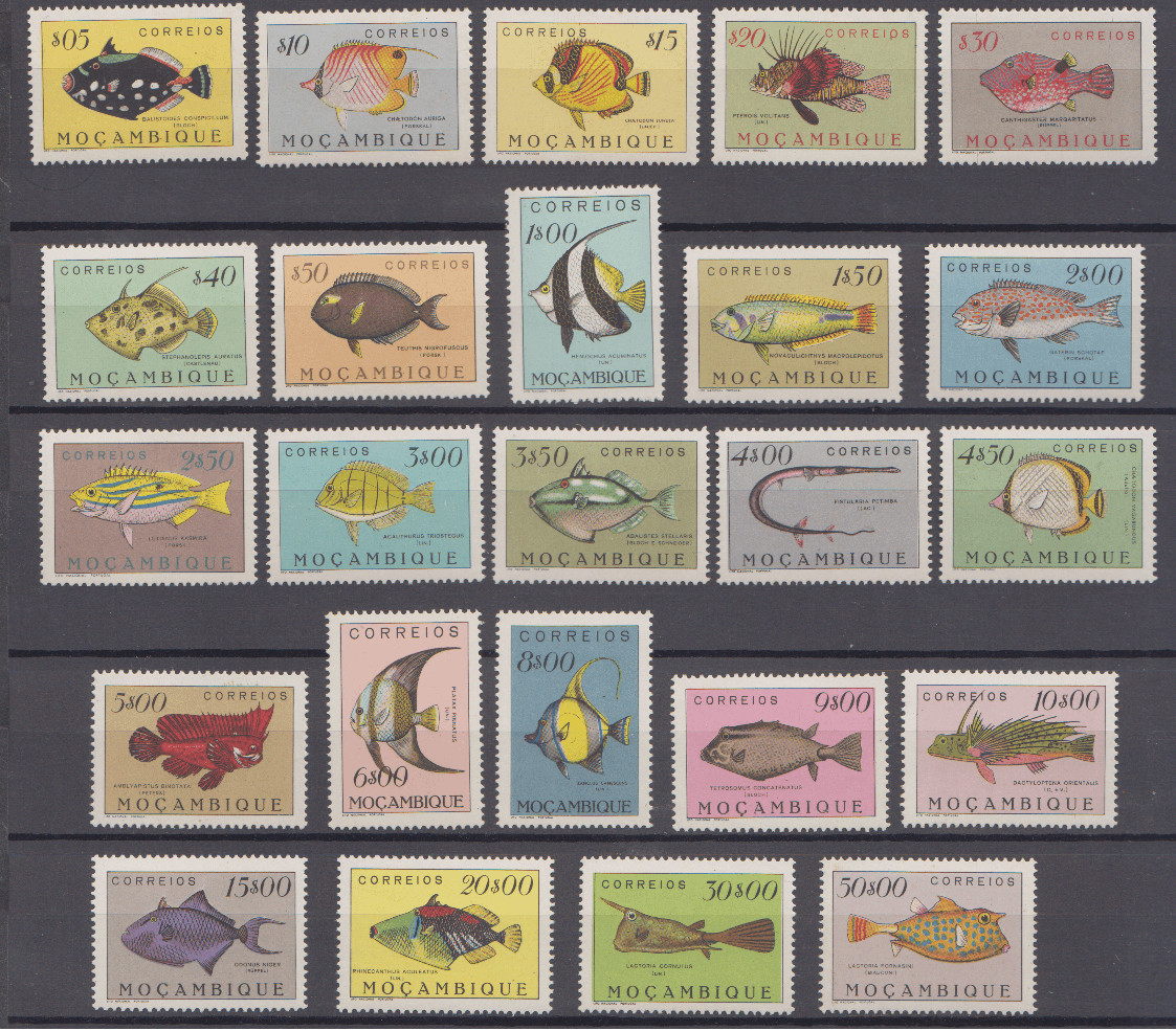 Mozambique 1951 Marine Life/Fish SC332-355 MNH