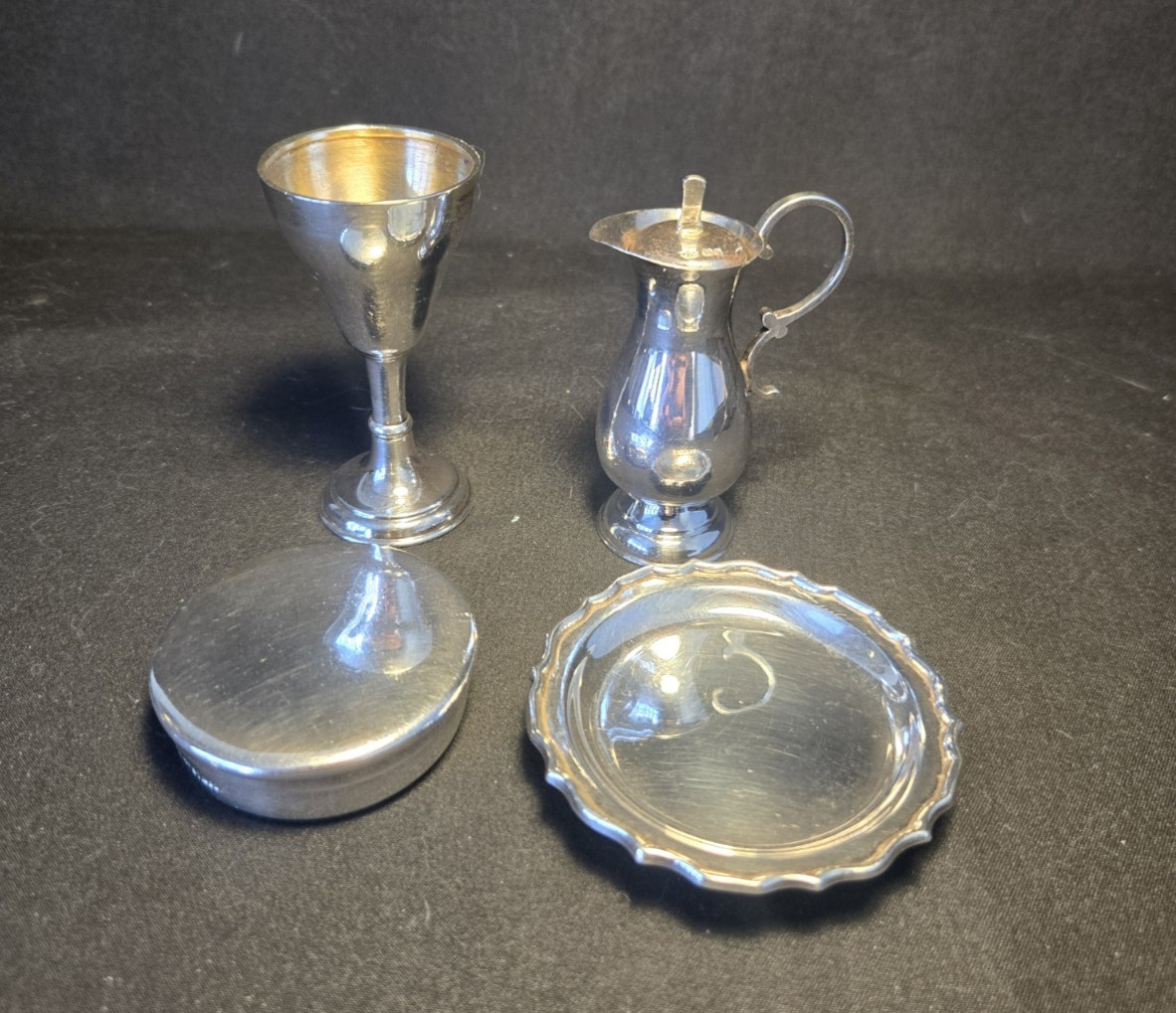 Antique Solid Silver Travelling Communion Set Sheffield 1936 125g Ecclesiastical