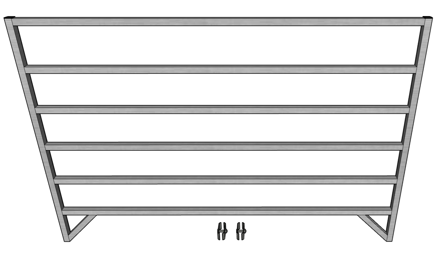 4 PACK OF ALUMINUM 5 Ft LONG 6 RAIL 40" TALL SHEEP & GOAT PANELS FENCE STALL PEN