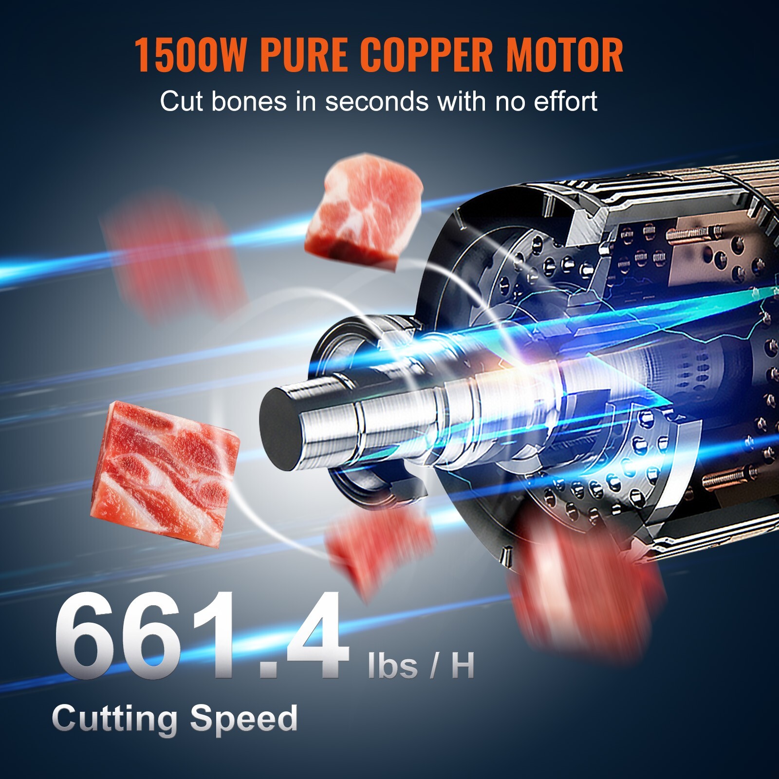 1500W Commercial Bone Cutting Machine Frozen Meat Cutter Saw Electric Bandsaw