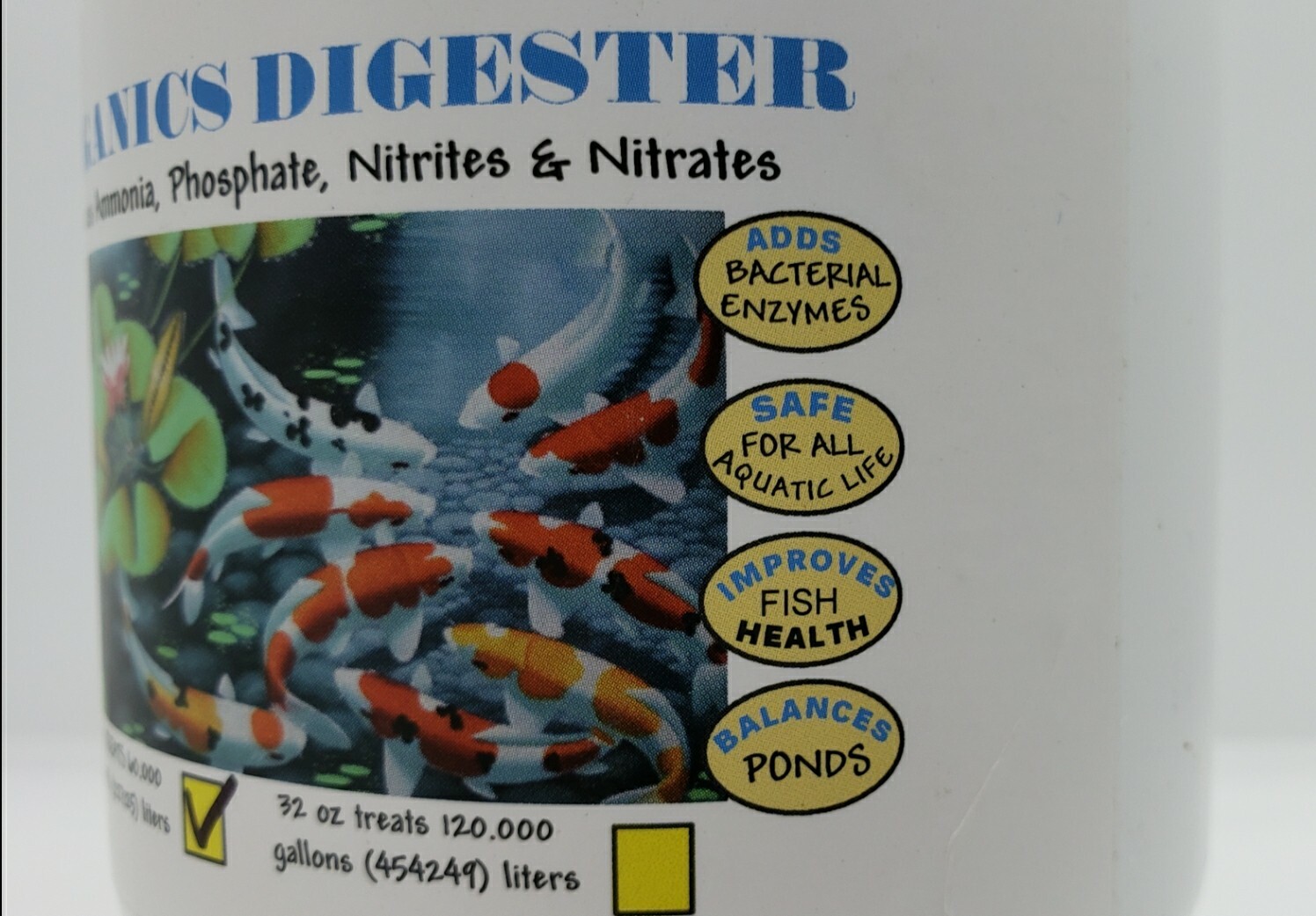 Organics Digester Bacteria Reduce Sludge Ammonia Nitrite Pond treats 55,000 gal