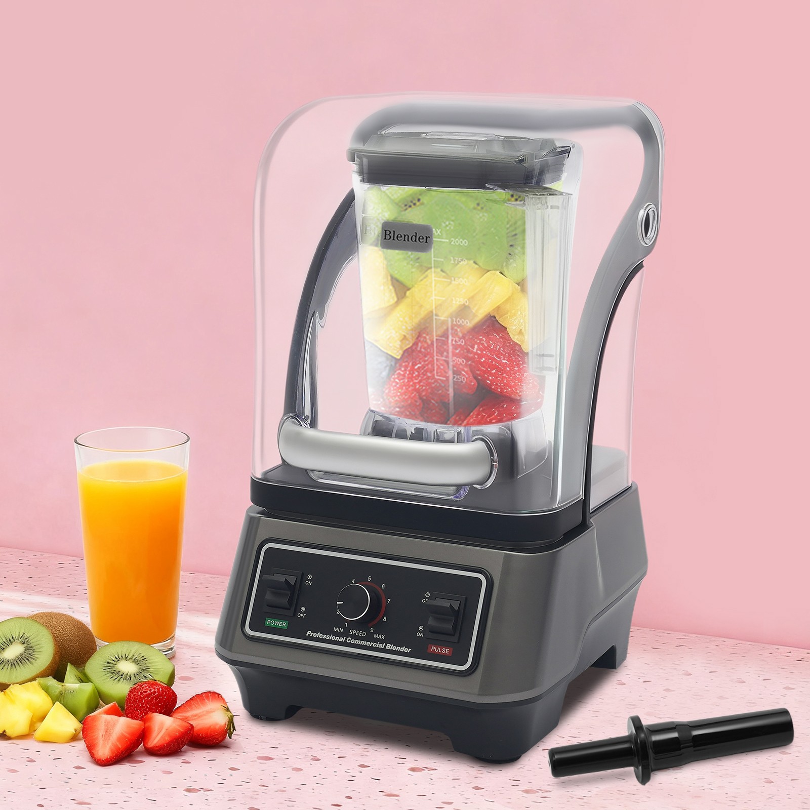 Multifunctional Blending Machine, Blender with Thick Shield, Commercial Blender