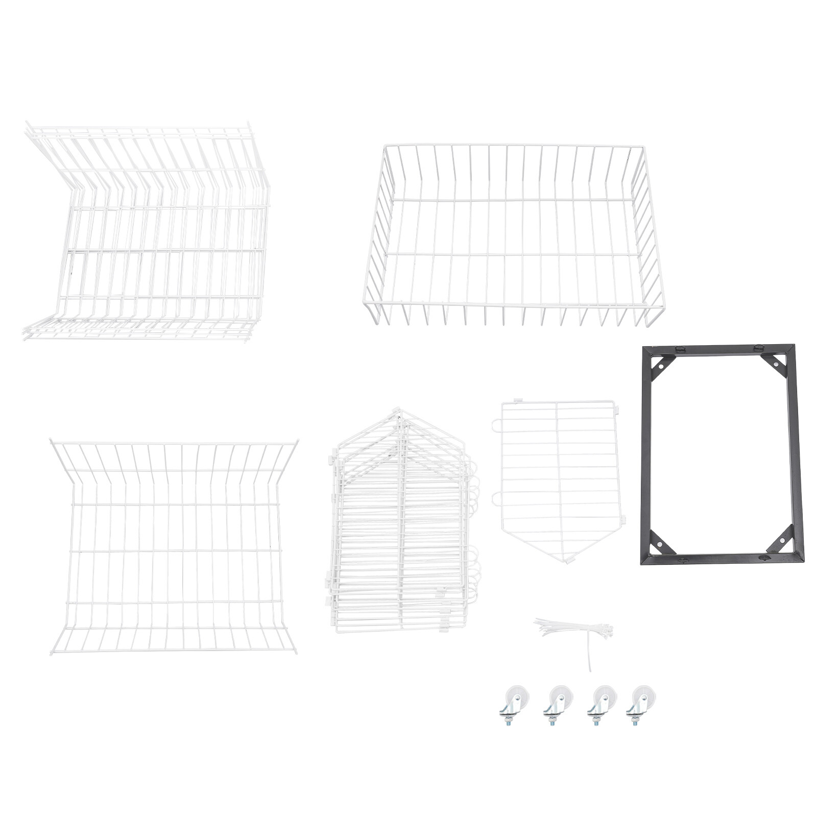 5-Tier Wire Grid Retail Display Rack with Wheels - Sturdy & Stylish Storage