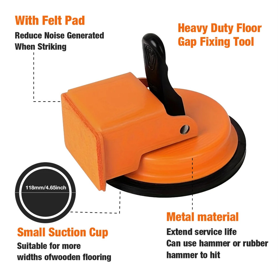 Floor Gap Fixer Tool with Suction Cup for Hardwood-Laminate and Vinyl Flooring