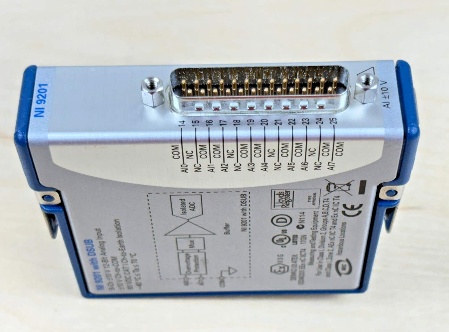 National Instruments NI 9201 w/ DSUB Analog Input Module, 8-Channel