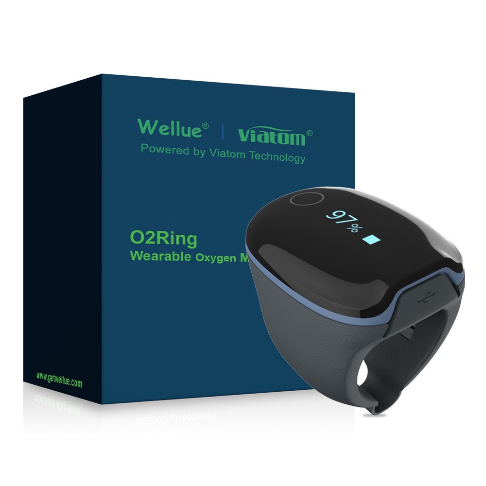 Wellue Rechargeable O2Ring Pulse Oximeter Continuous Tracking SpO2 & Pulse Rate