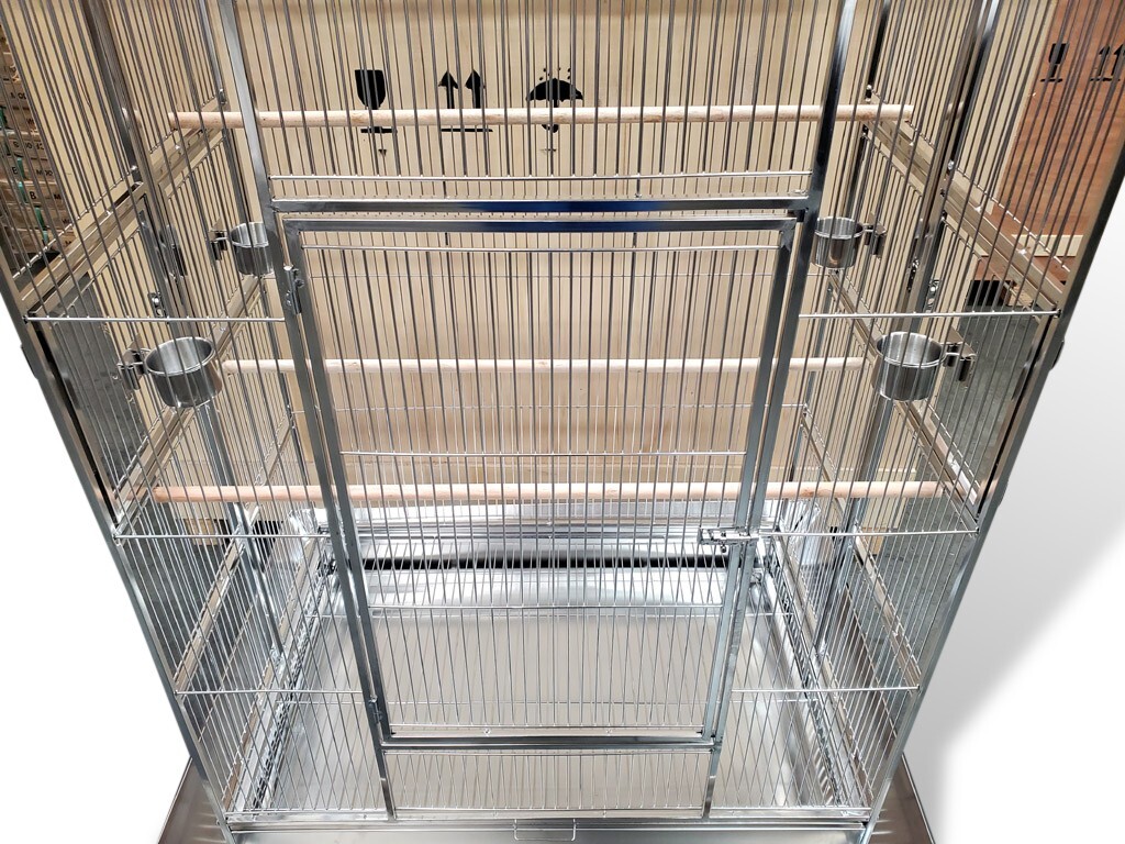 Large Indoor / Outdoor 50" x 36" x 76" Stainless Steel Bird / Amazon Parrot Cage