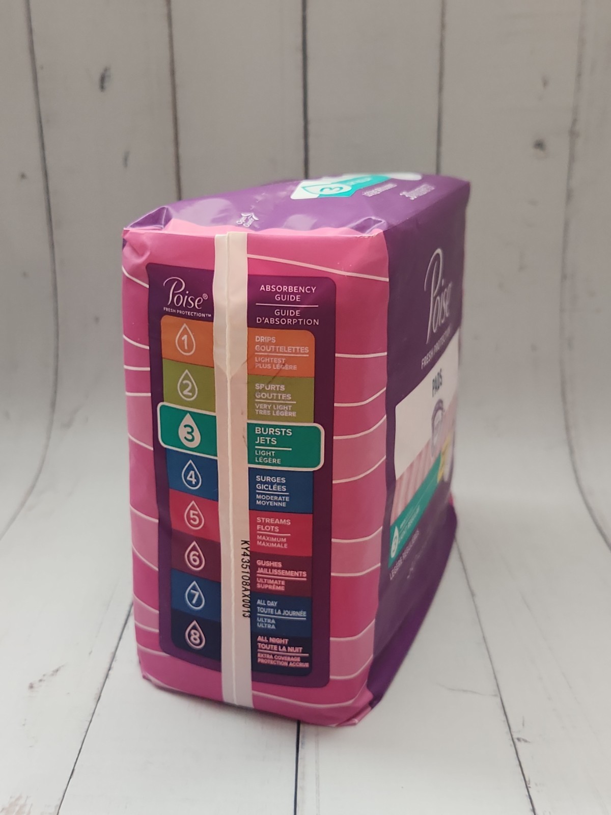 Poise Incontinence Pads, 3 Drop Light Absorbency, Regular Length, 30 Pads