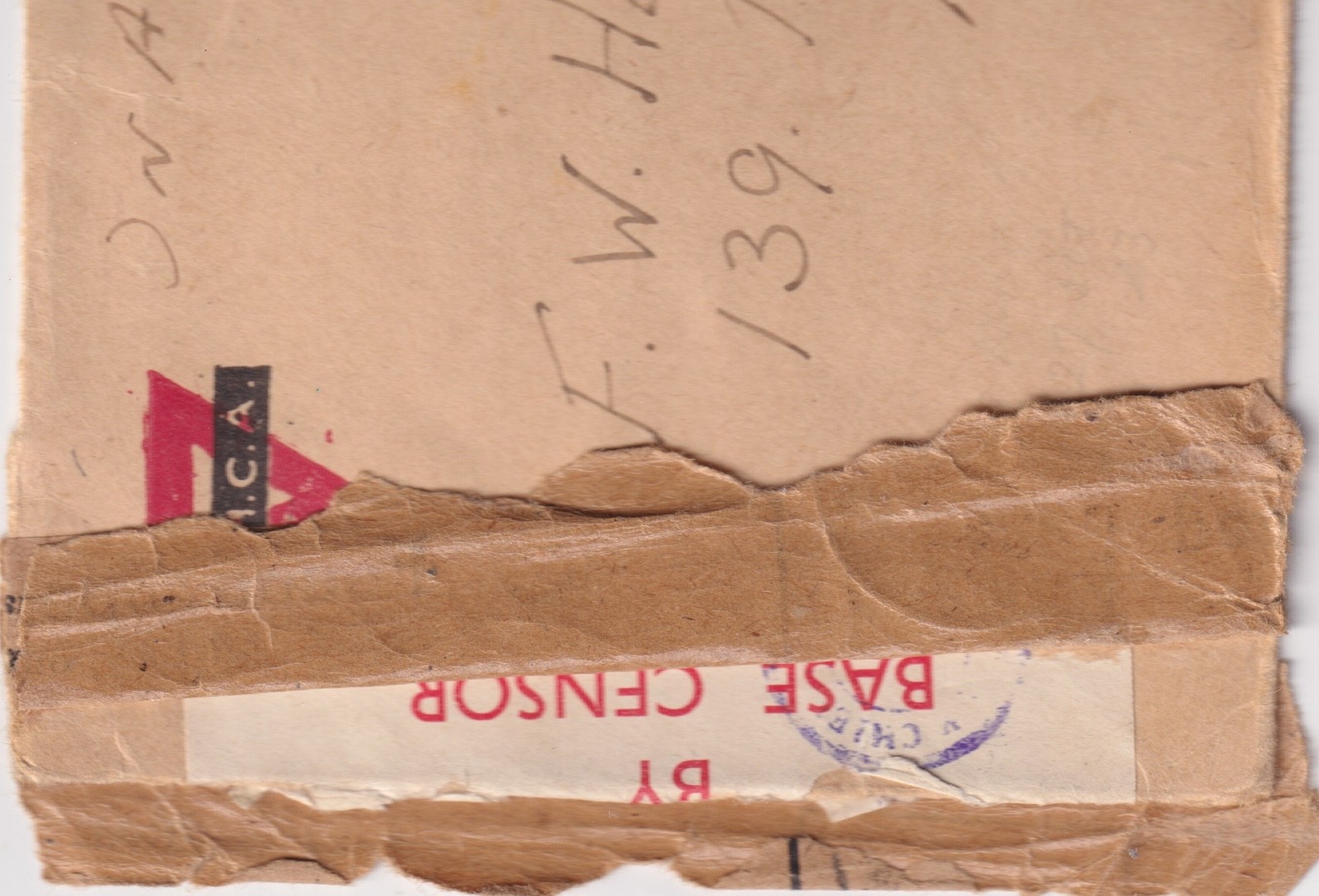 WW2 RAF CENSOR Field Post Office 164 CYPRUS YMCA Found Open Cover Base CENSOR