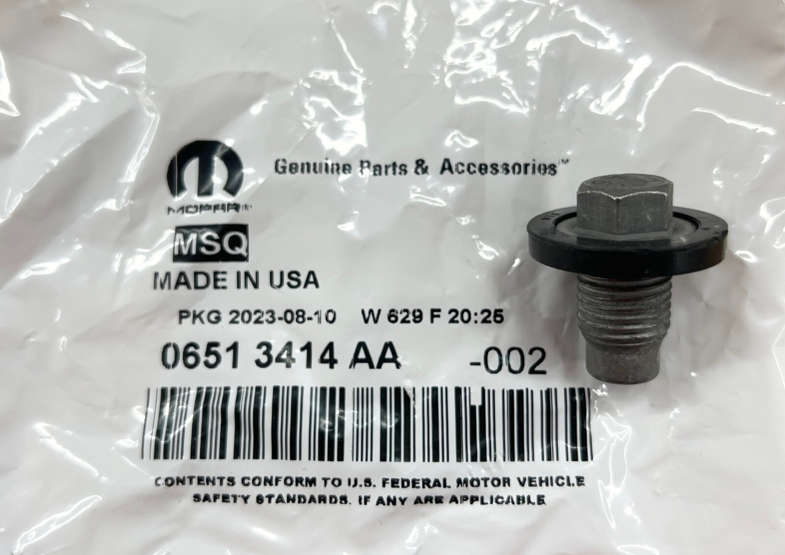 ENGINE OIL DRAIN PLUG JEEP DODGE 96-2024 MOPAR CHRYSLER OEM 6506214AA 6513414AA