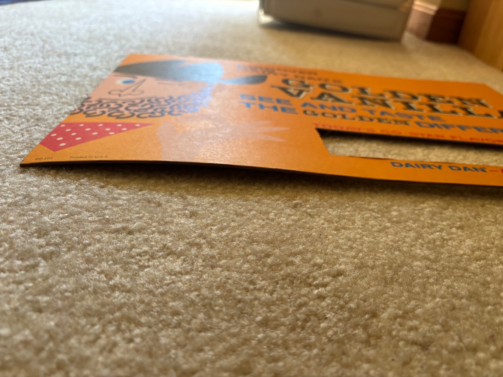 1962 Vintage Dairy Dan Inc. Ice Cream, Daily Flavor Menu Board