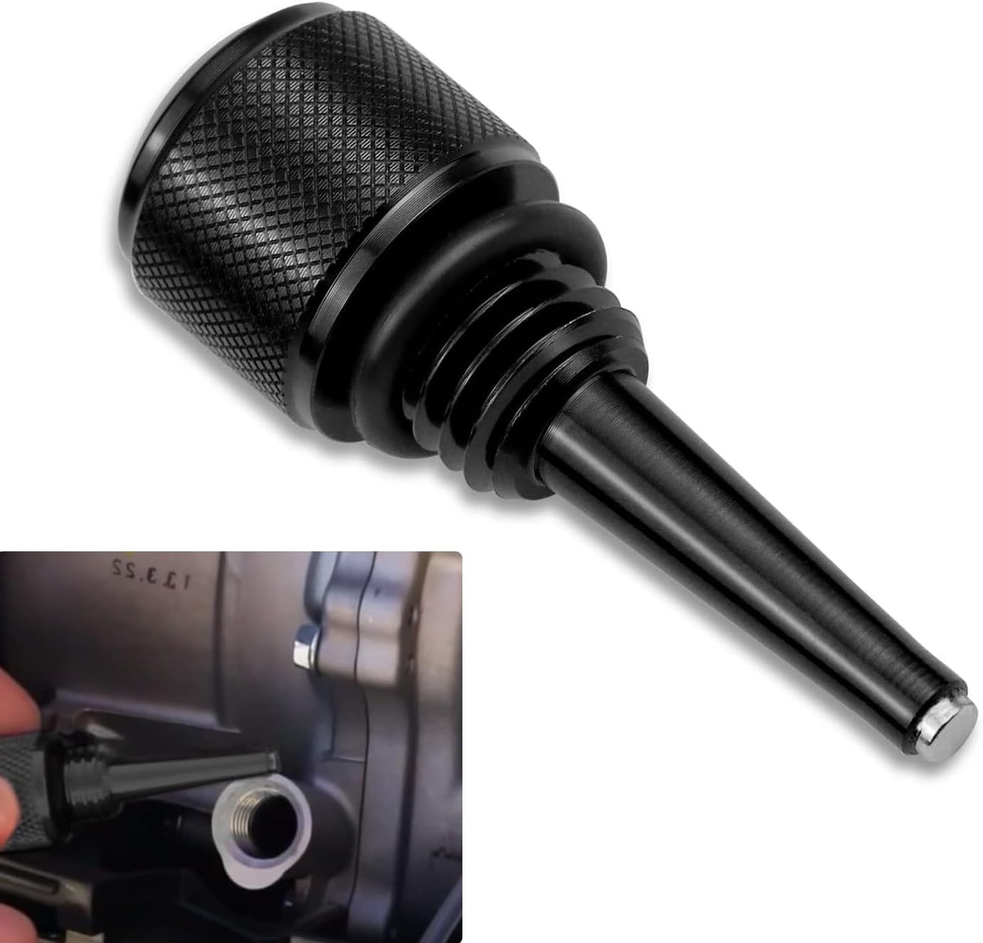Black Alloy Magnetic Oil Dipstick for Predator 212 Coleman 196cc Ghost 224cc