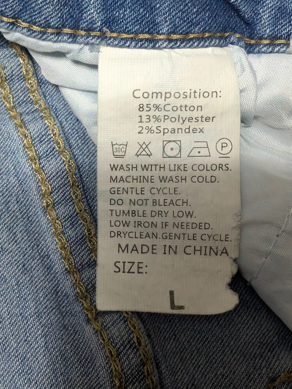 High Rise Flare Jeans with Floral Embroidery - Women’s Large - Y2K Stretch Denim