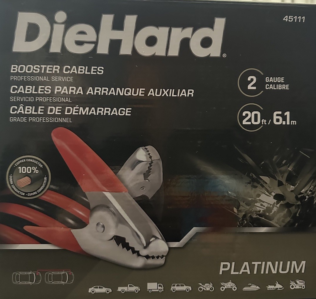 100% COPPER 2ga 20ft Booster Cables Heavy Duty Jumper Cables