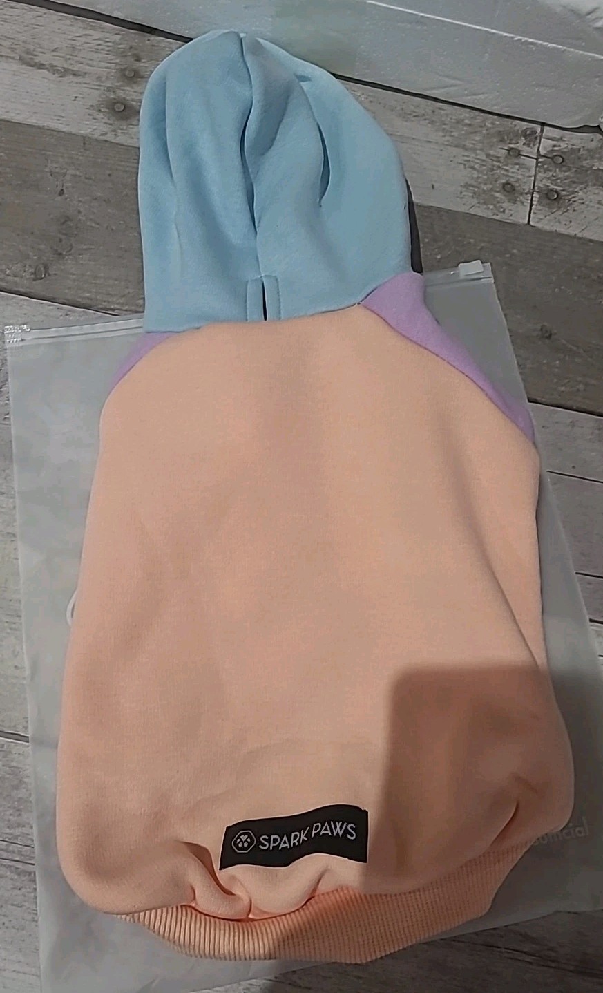 Spark Paws Medium Dog Hoodie Color-Cotton candy Nwt
