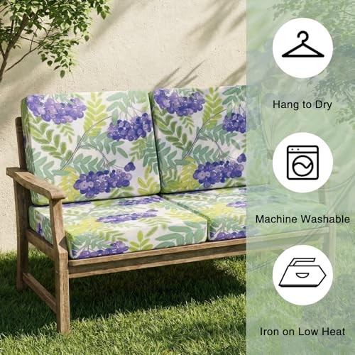 12 Pcs Patio Cushion Covers Outdoor Stretch Sofa Couch Colorful Fruits Leaf