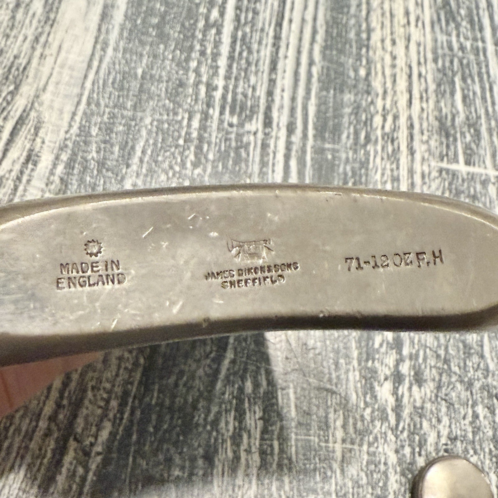 Antique James Dixon & Sons England Sheffield Flask 12oz Hammered
