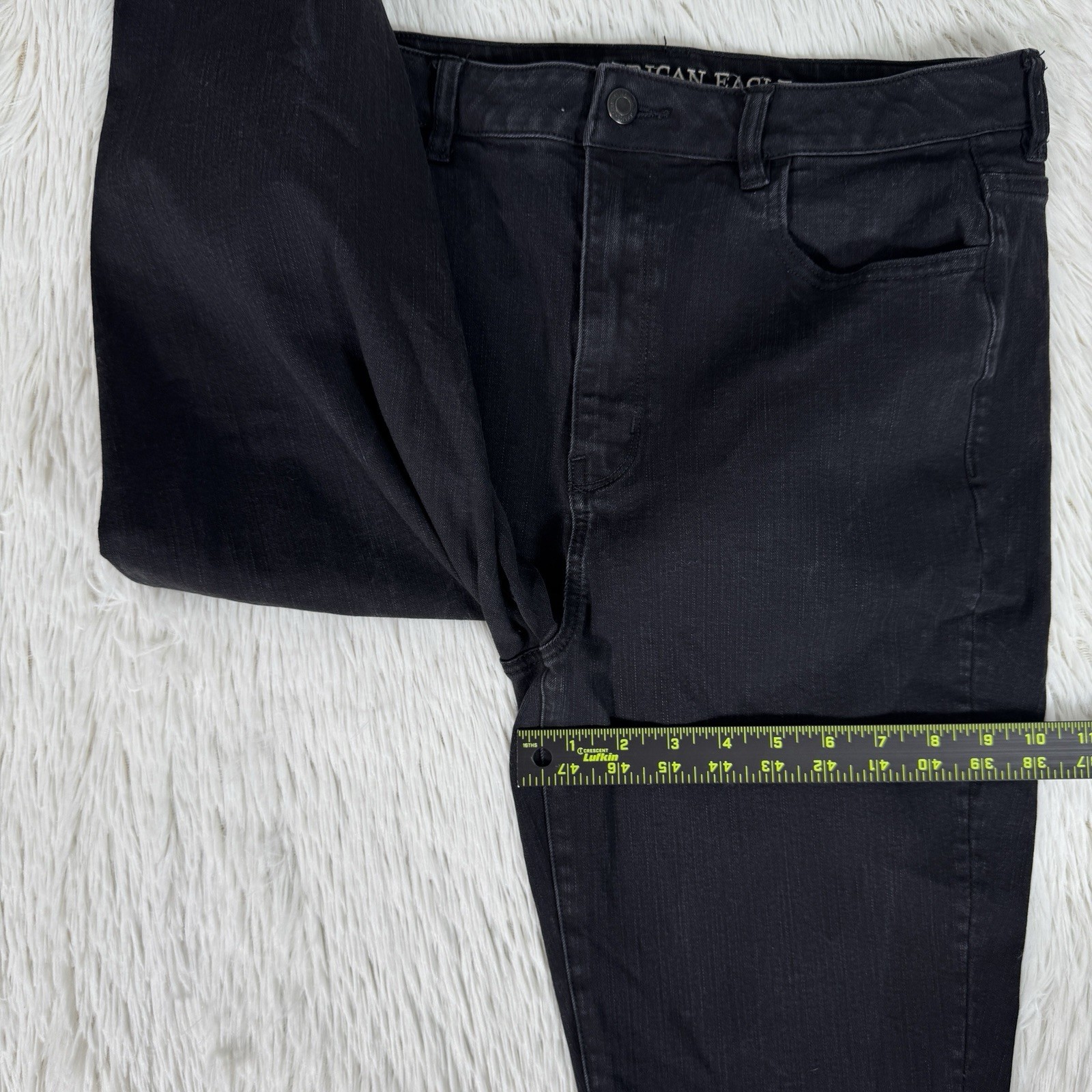 American Eagle Black Super High-Rise Jegging Denim Jeans Women's Size 14R