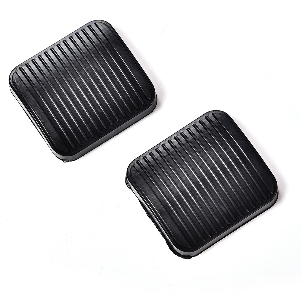 2Pcs Brake And Clutch Pedal Pad Kit Fit For Jeep Wrangler YJ TJ Cherokee XJ-Blac