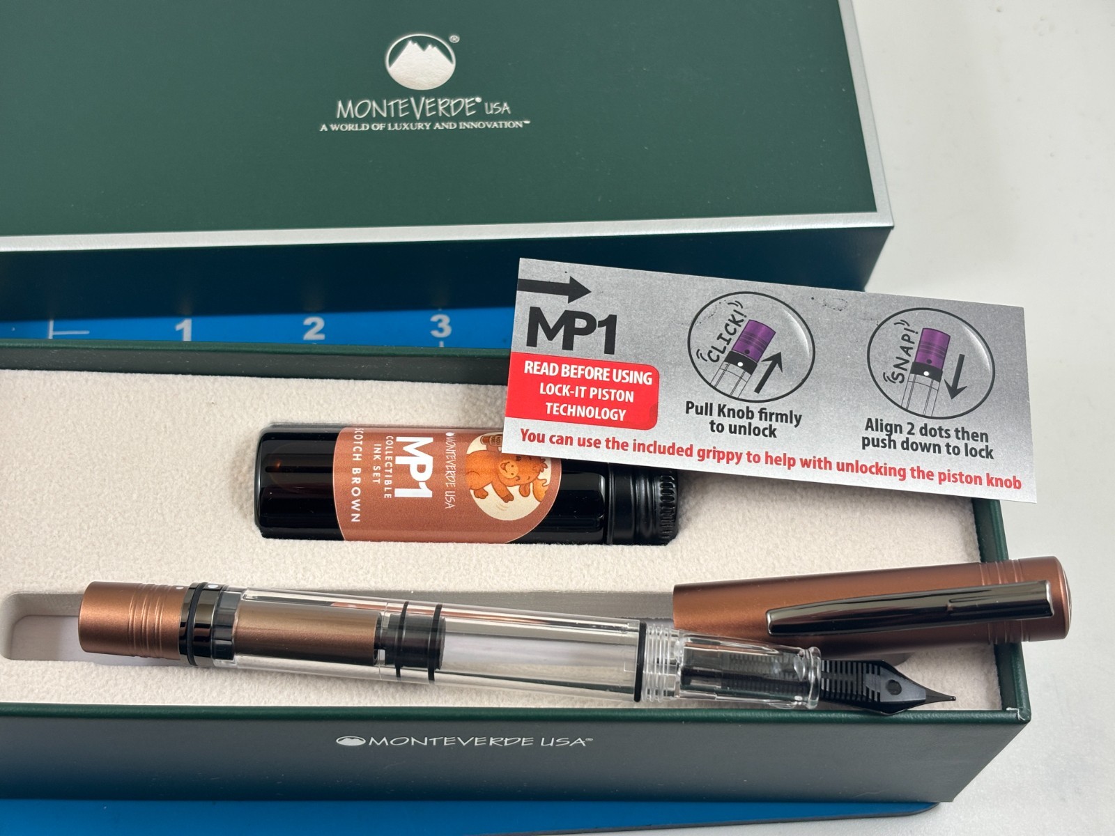 Judd's NEW Monteverde MP1 Color of the Year 2025 Fountain Pen w/15ml Ink Bottle