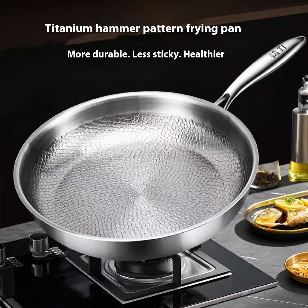 Pure Titanium Frying Pan Non-coated Non-stick Pan