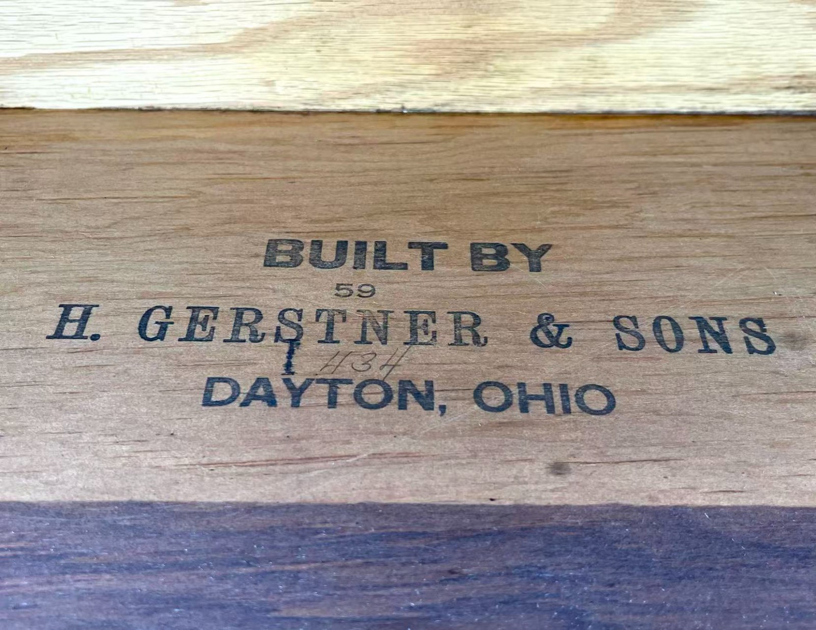 Vintage H. Gerstner & Son 11 Drawers Oak Wood Machinist Tool Chest Box Model 052