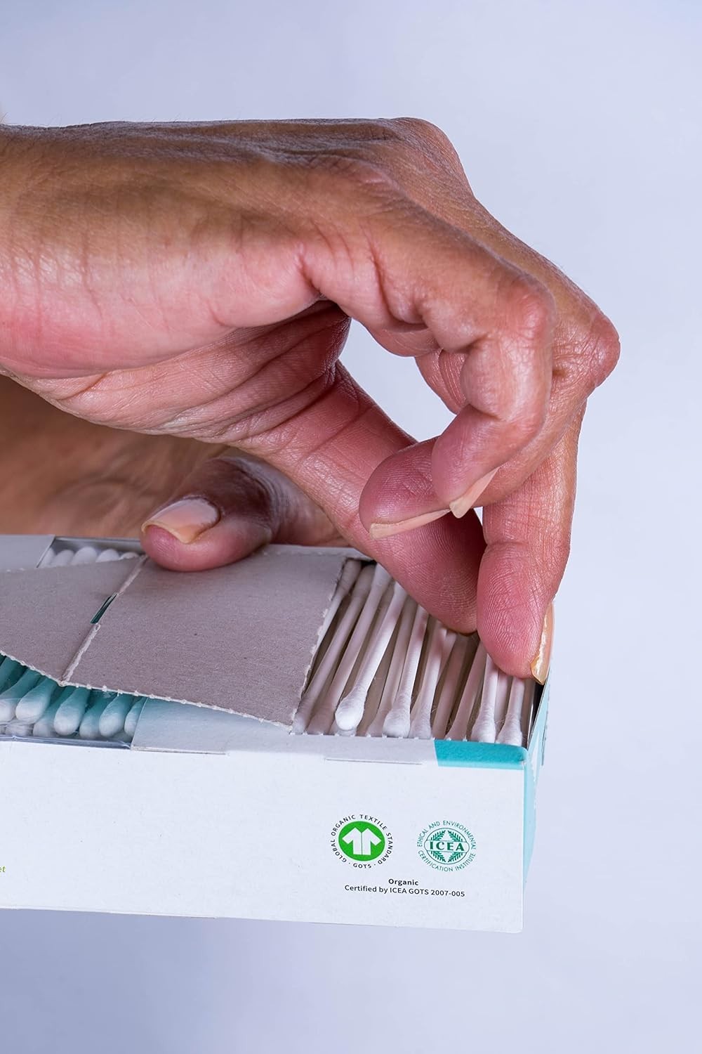 Certified Organic Cotton Swabs - No Man-Made Materials, 200 Count,