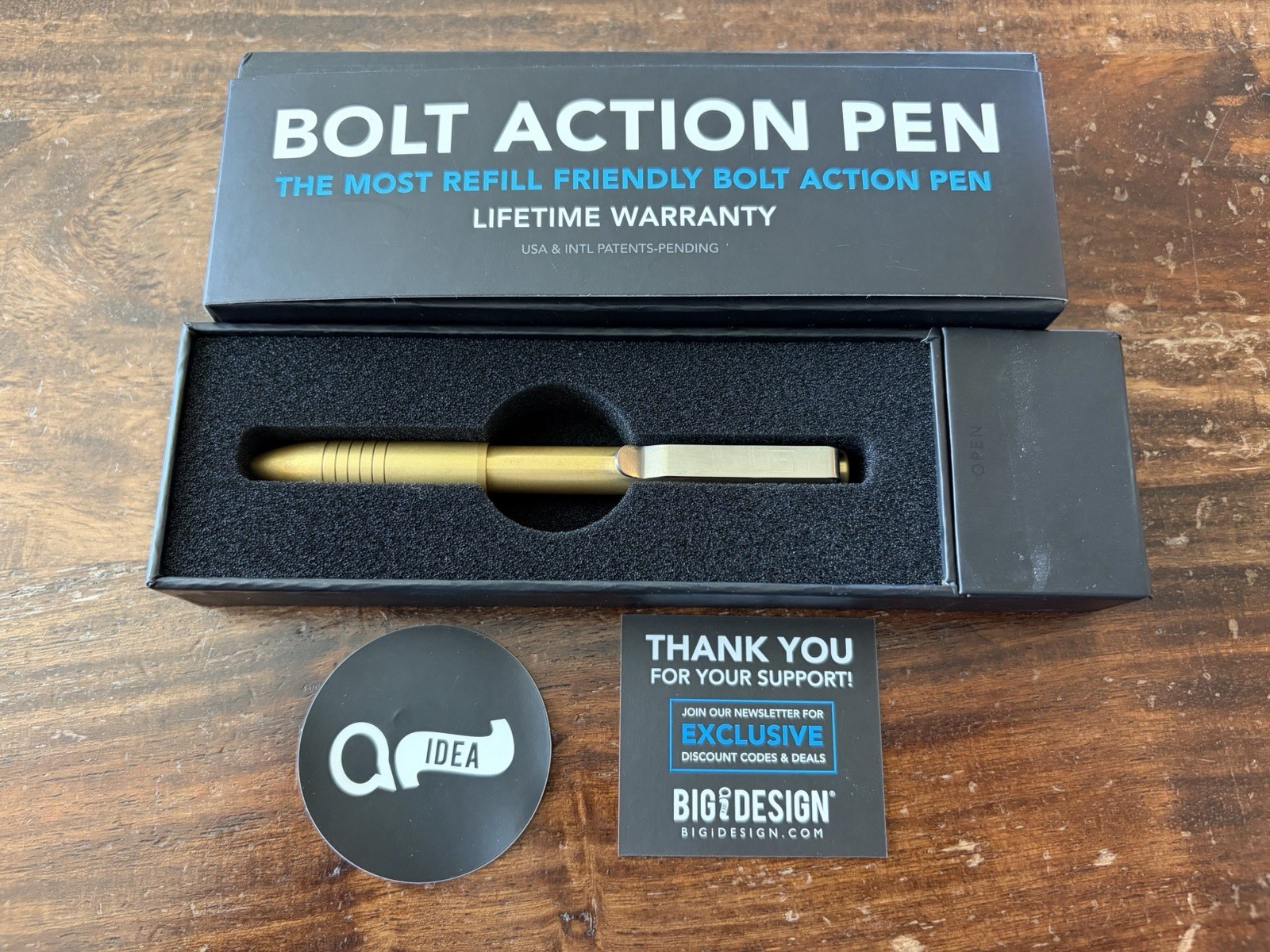 Big Idea Design Bolt Action Pen (Brass)