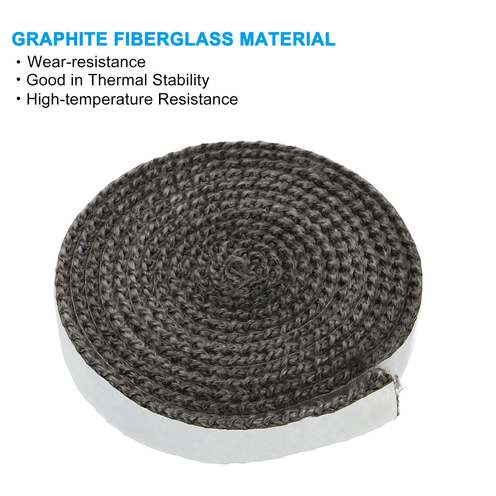 5/8"x 1/8"x73" Wood Stove Gasket Flat Self Adhesive Seal Rope Black