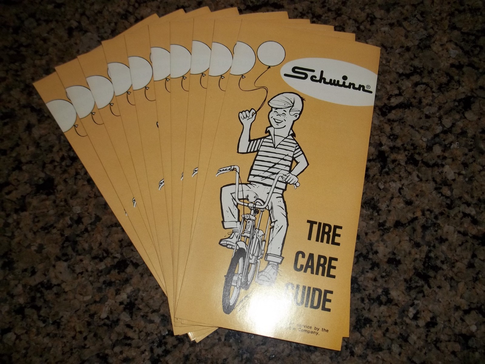 NOS SCHWINN STINGRAY KRATE 1970 TIRE CARE GUIDE ORIGINAL GREAT DISPLAY ITEM NEW