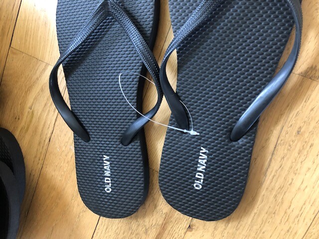 Old Navy Women’s Flip Flops B&W, Stripe, Polka Dot, Palm, Glitter, Sz 6-11