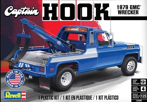 Revell 1/25 Scale 1979 GMC Wrecker Captain Hook Plastic Model Kit 14590