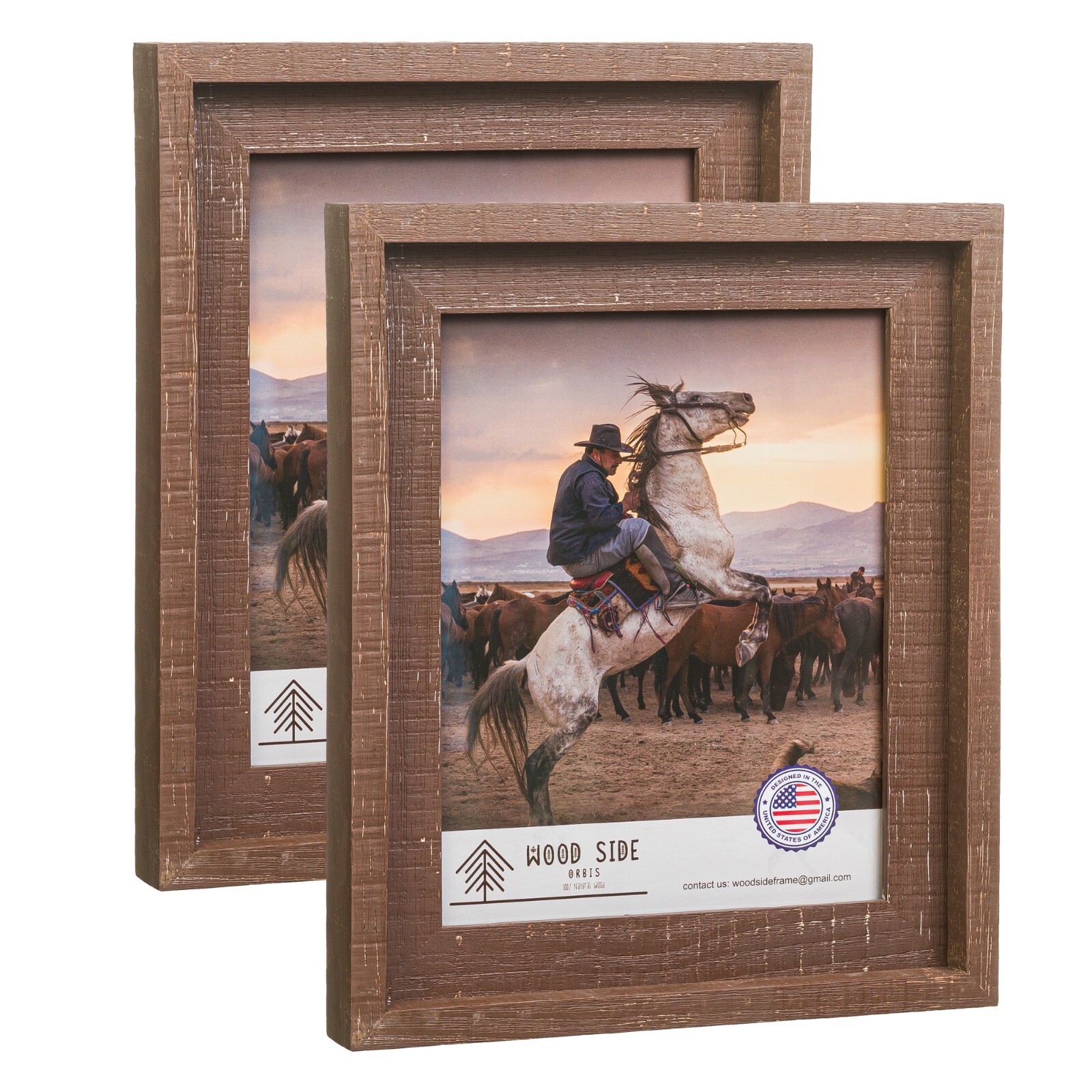 Rustic Barnwood Picture Frames - Natural Reclaimed Wood, 1 3/4" Frame Width