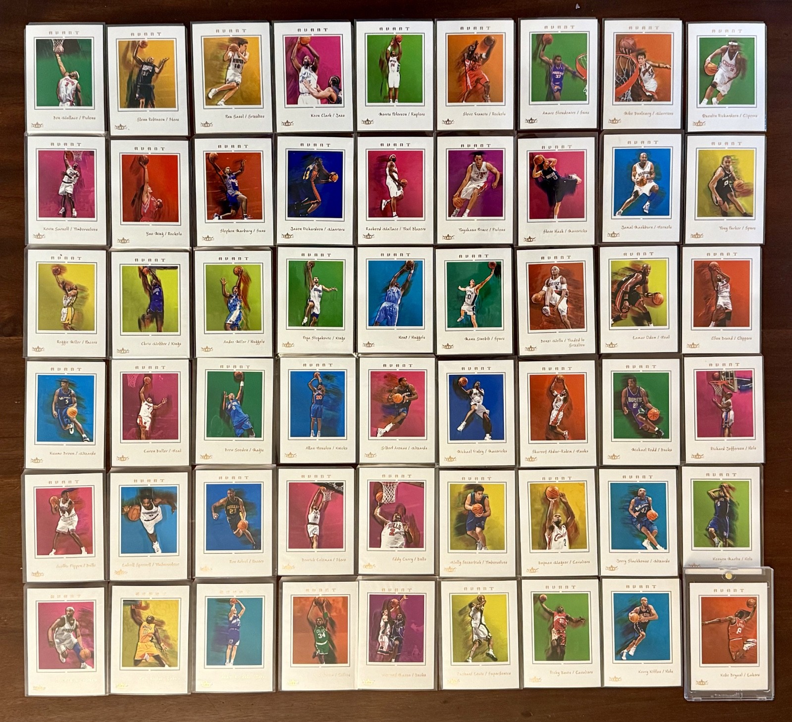 2003-04 Fleer Avant COMPLETE SET #1-56 Kobe Bryant #5 GORGEOUS ARTWORK! RARE!