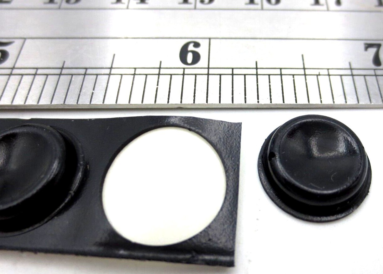 Stick-On Pad Adhesive Backed Bumper Rubber Feet 1/2" Pad 1/8" Tall Rubber Bumpon