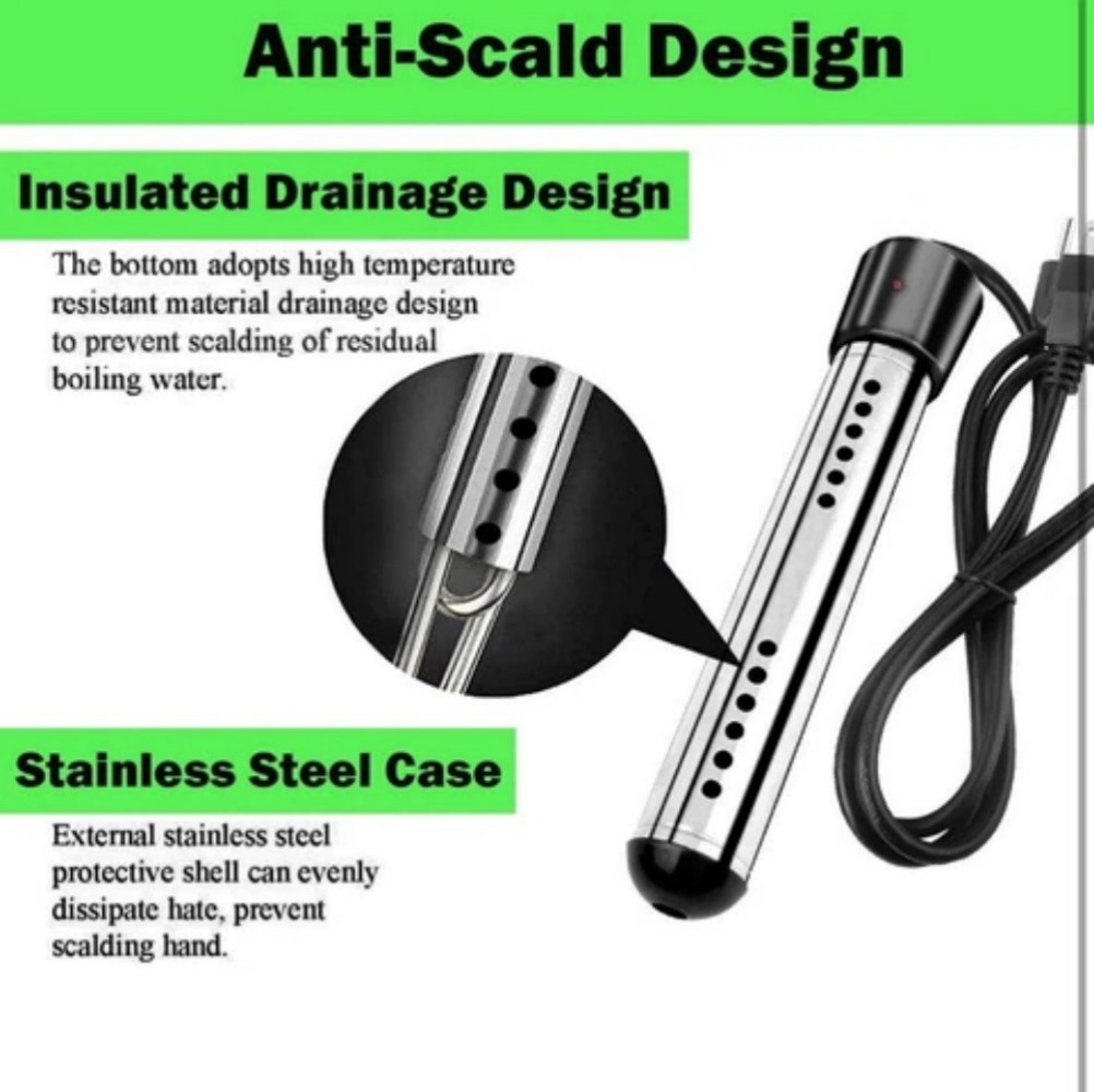 Immersion Water Heater,2000W Submersible Portable Electric Heaters 110-125V AC