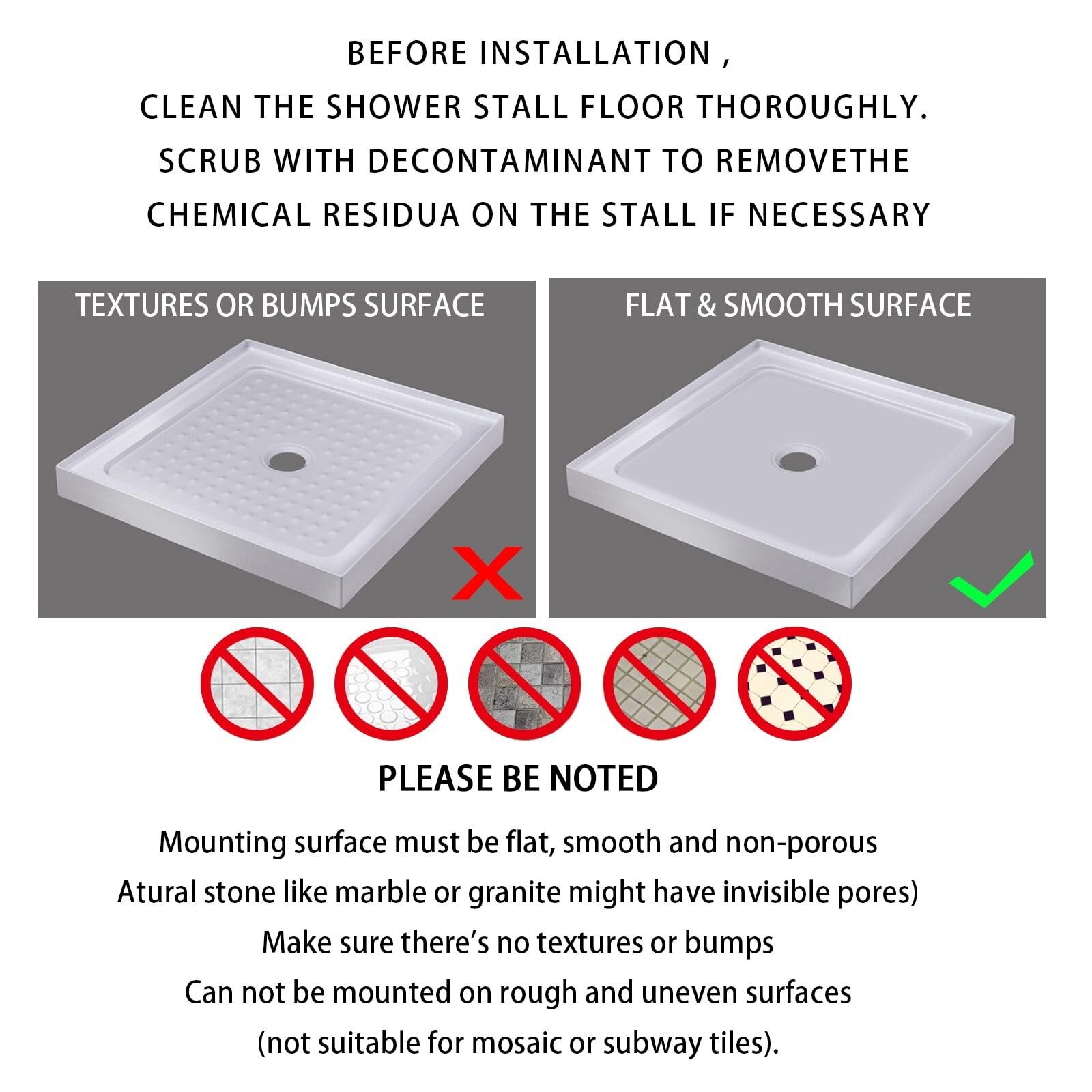 Yimobra Shower Bathtub Mat Non Slip, 21x21 Inch, 21 x 21 inches, Clear Gray