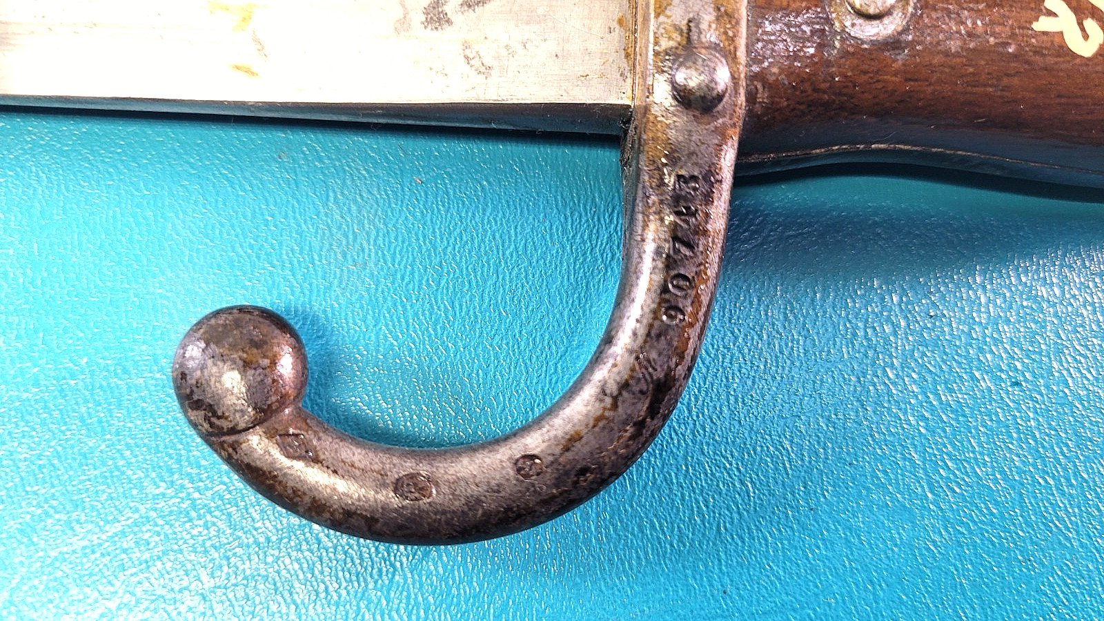 French Military Model 1874 Gras Rifle Bayonet Sword + Match S/N# Scabbard TR1033