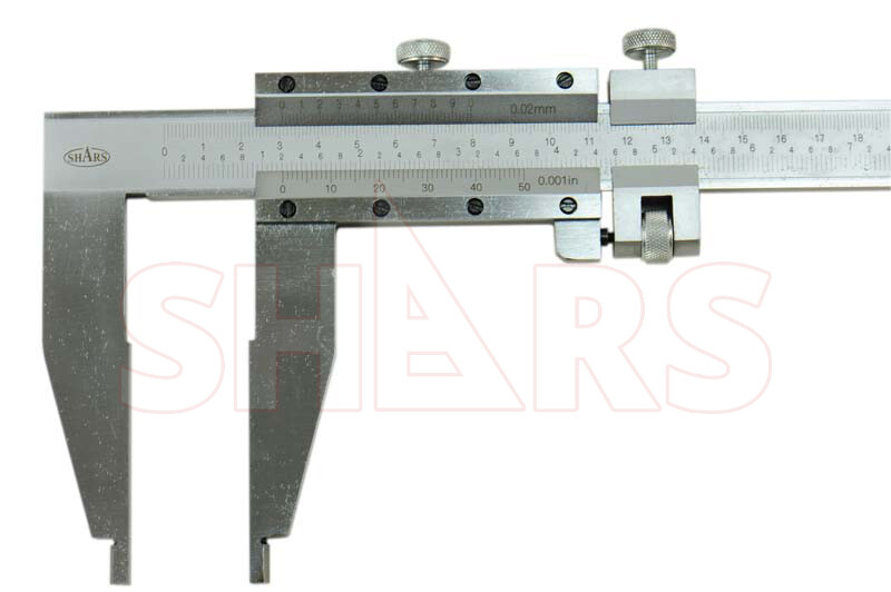 18" / 450mm Heavy Duty Vernier Caliper 3.94" Jaw Depth + Inspection Report R}