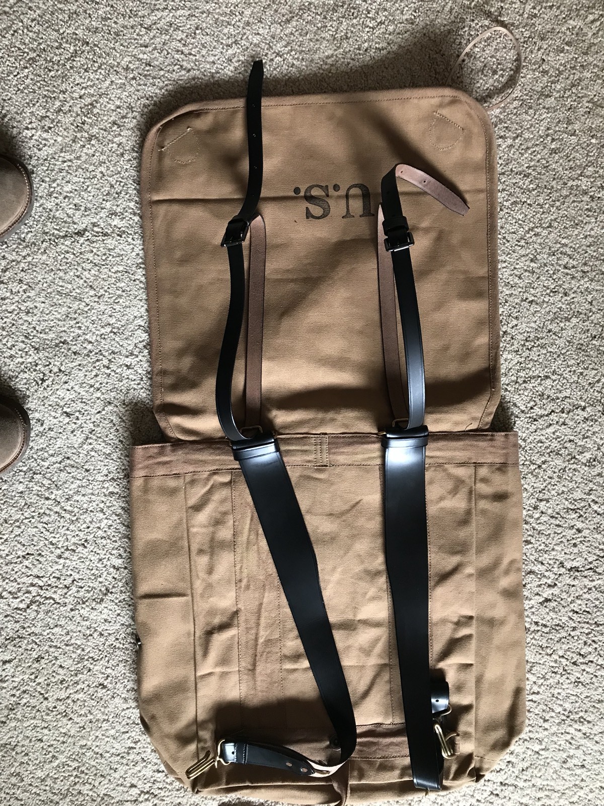 Leather Coat Straps for M1878 Blanket Bag - One Pair