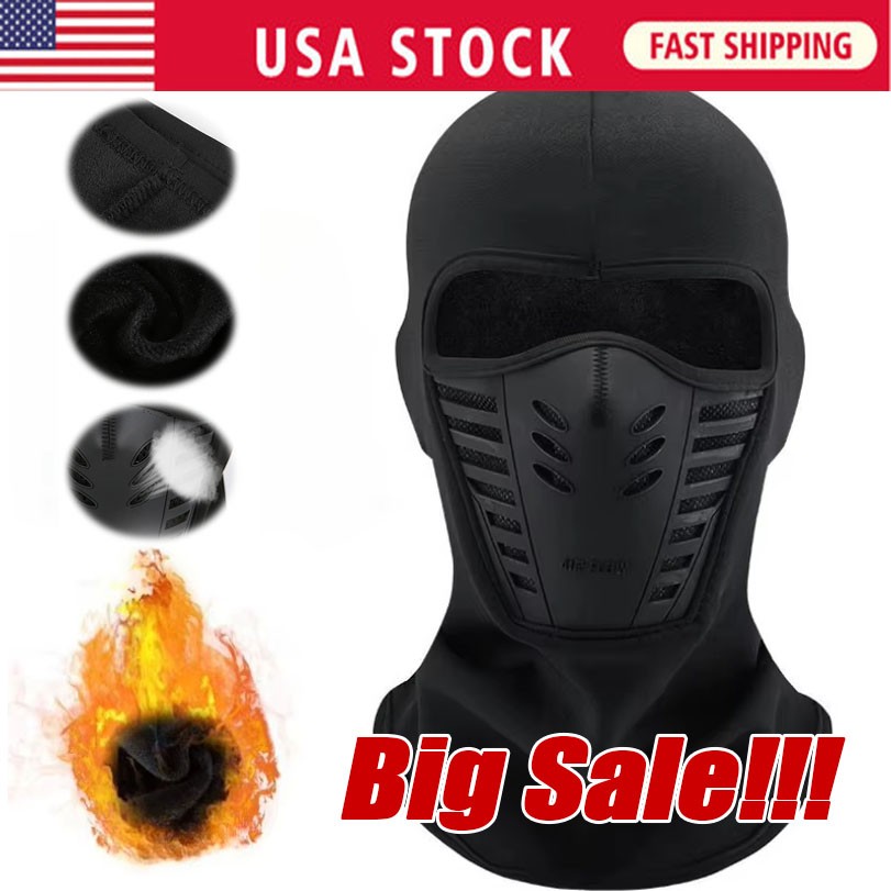 Winter Balaclava Full Face Mask Thick Fleece Thermal Windproof Ski Mask for Men