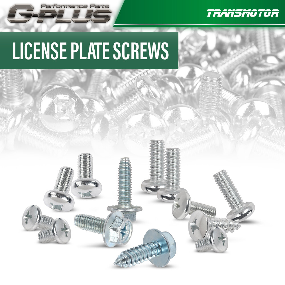 800 License Plate Screws (100 each/8 different) for Auto Dealers - Bulk quantity