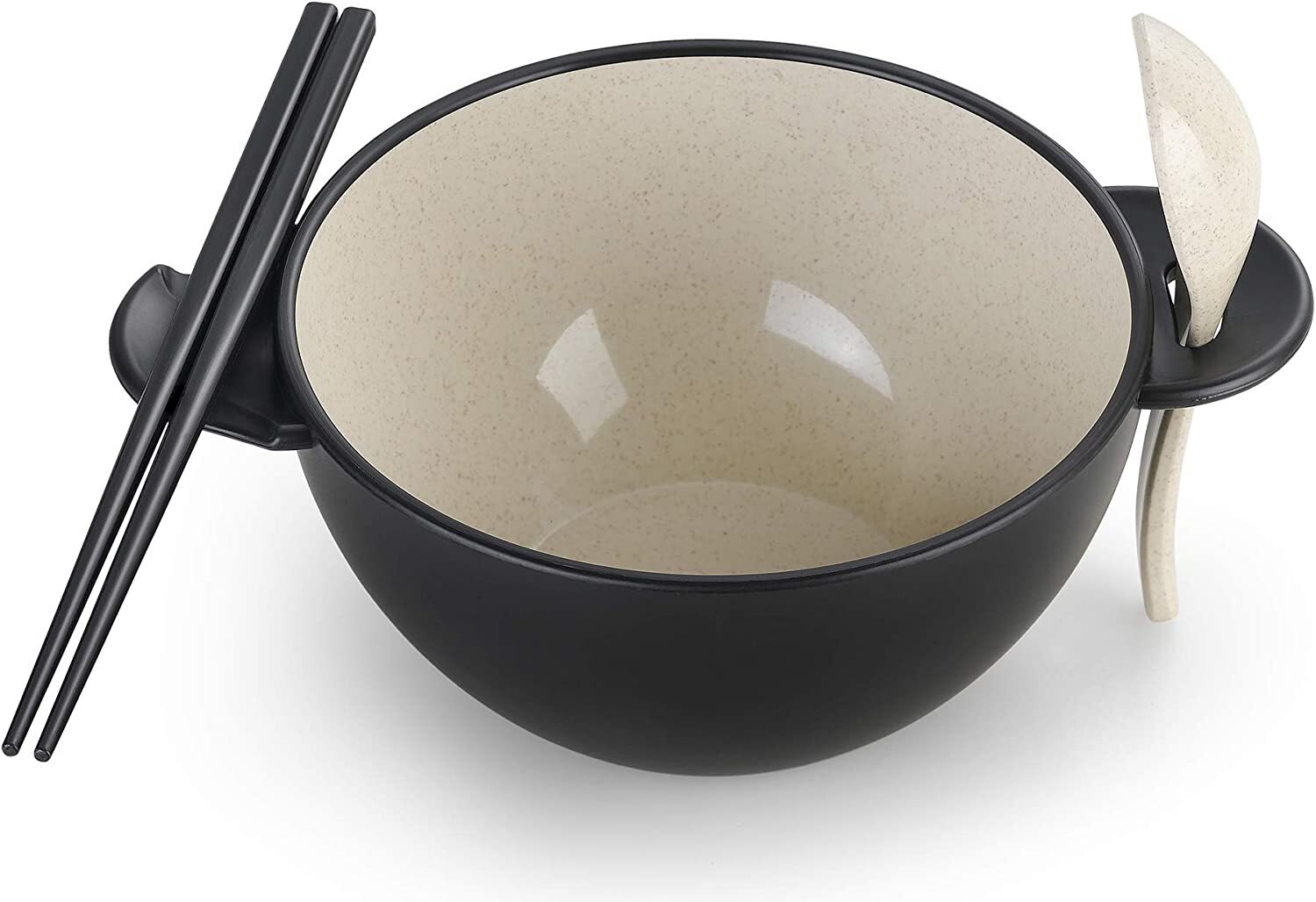 Ozeri Earth Ramen Bowl 6-Piece Set [COLORS], Made from Plant & Natural Materials