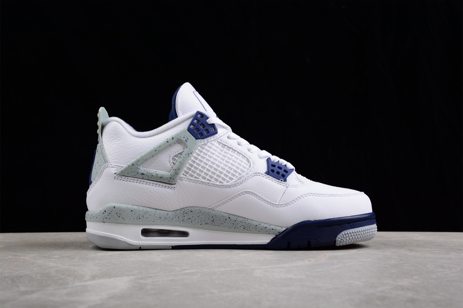 US Size 7-12 Jordan 4 "Midnight Navy" Mid Top Men's Retro Basketball Shoes