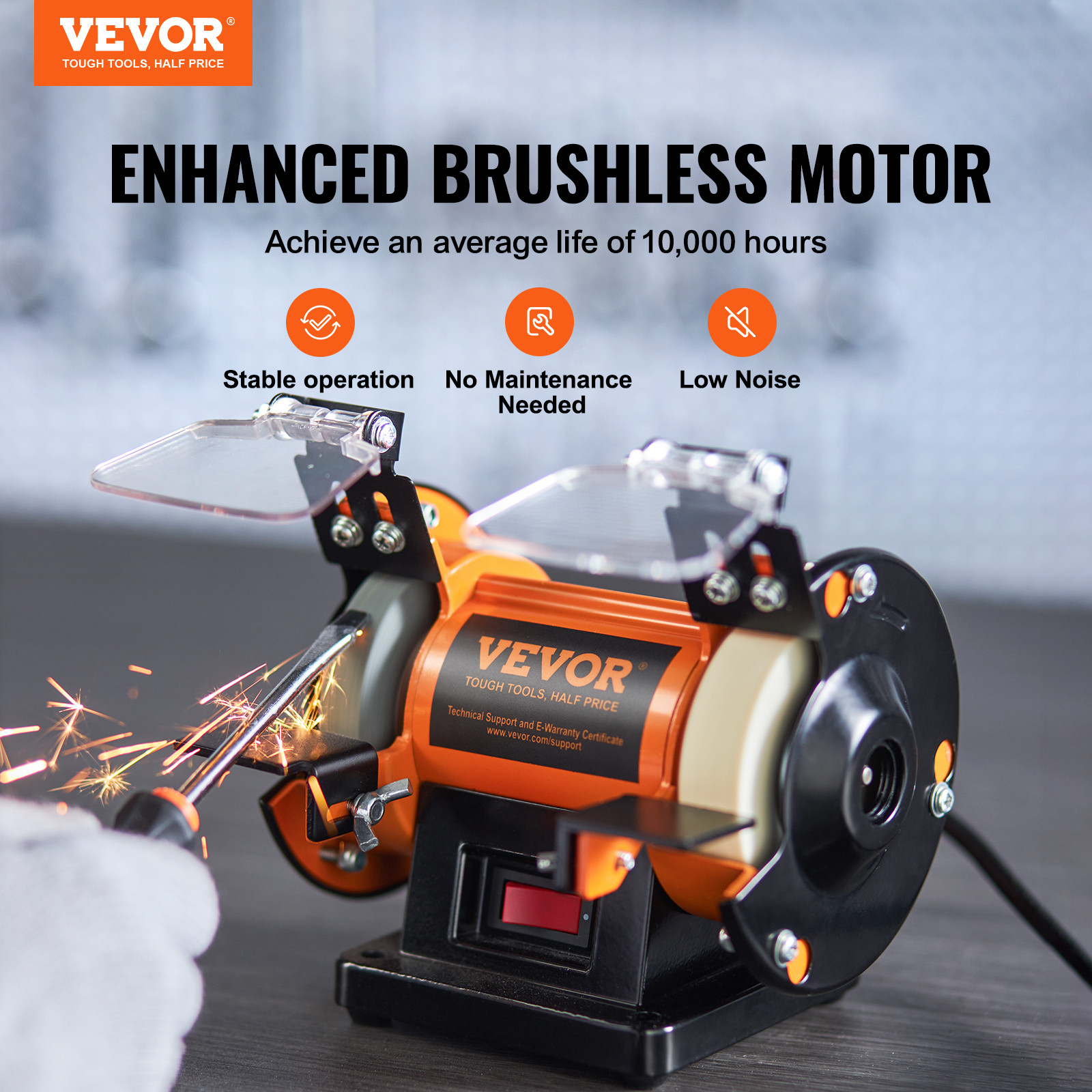 VEVOR Jewelry Polisher Buffer Bench Grinder Polishing Machine