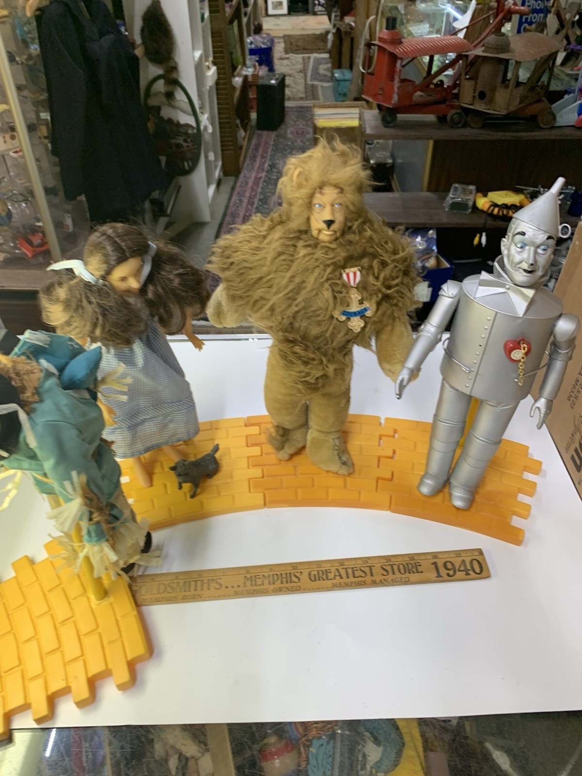4 Wizard of Oz dolls 1987 14" Dorothy Lion Tin man Scarecrow Hamilton Gifts