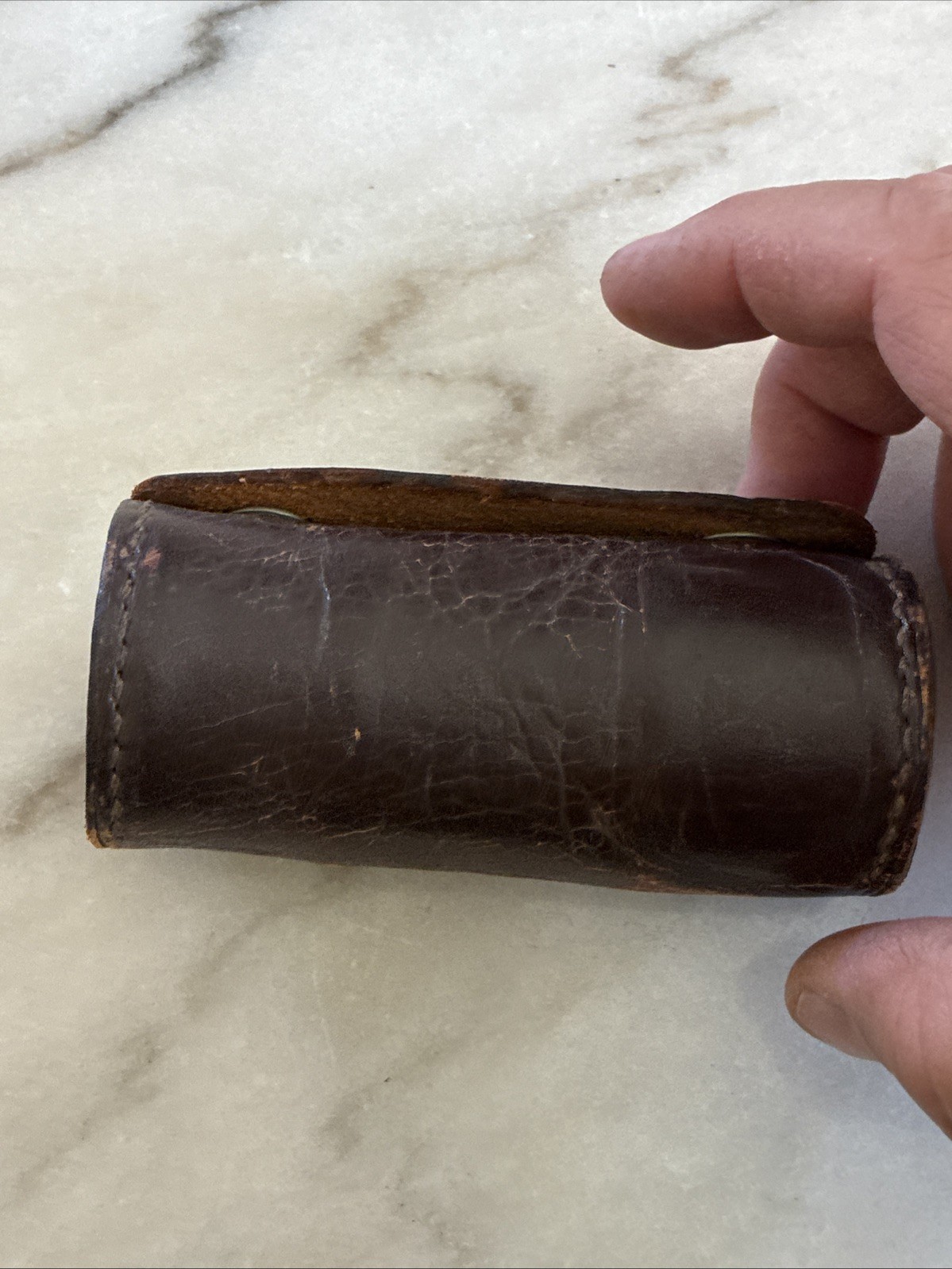 Antique Keuffel & Esser (K&E) Double Right Angle Prism W/ Leather Case USED Cond